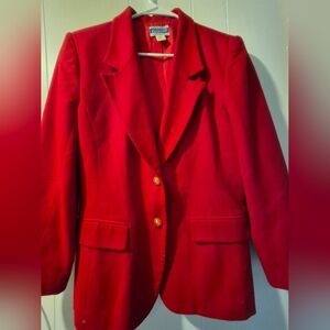 Pendleton 100% Virgin Wool Blazer Jacket Red | Vintage | Size L to XL